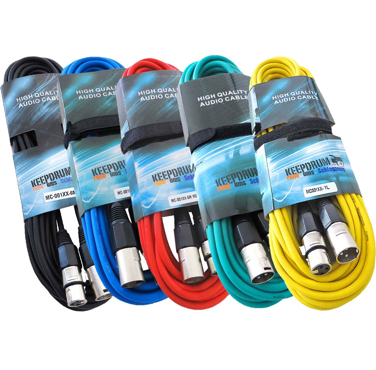 MC Keepdrum de 001 x x 5 x 6 m Micrófono Juego de cables XLR Colores