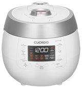 CUCKOO CRP-RT1008F - Arrocera a presión de vapor digital, 1150 W, 1,8 litros, 10 tazas, color blanco