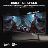 Twisted Minds Monitor Gaming, Pantalla de 27 Pulgadas Fast IPS - Resolución 1920 x 1080 FHD, frecuencia actualización 192 Hz, relación Aspecto 16:9, Tiempo Respuesta 0,5 ms - Negro (TM27FHD192IPS)
