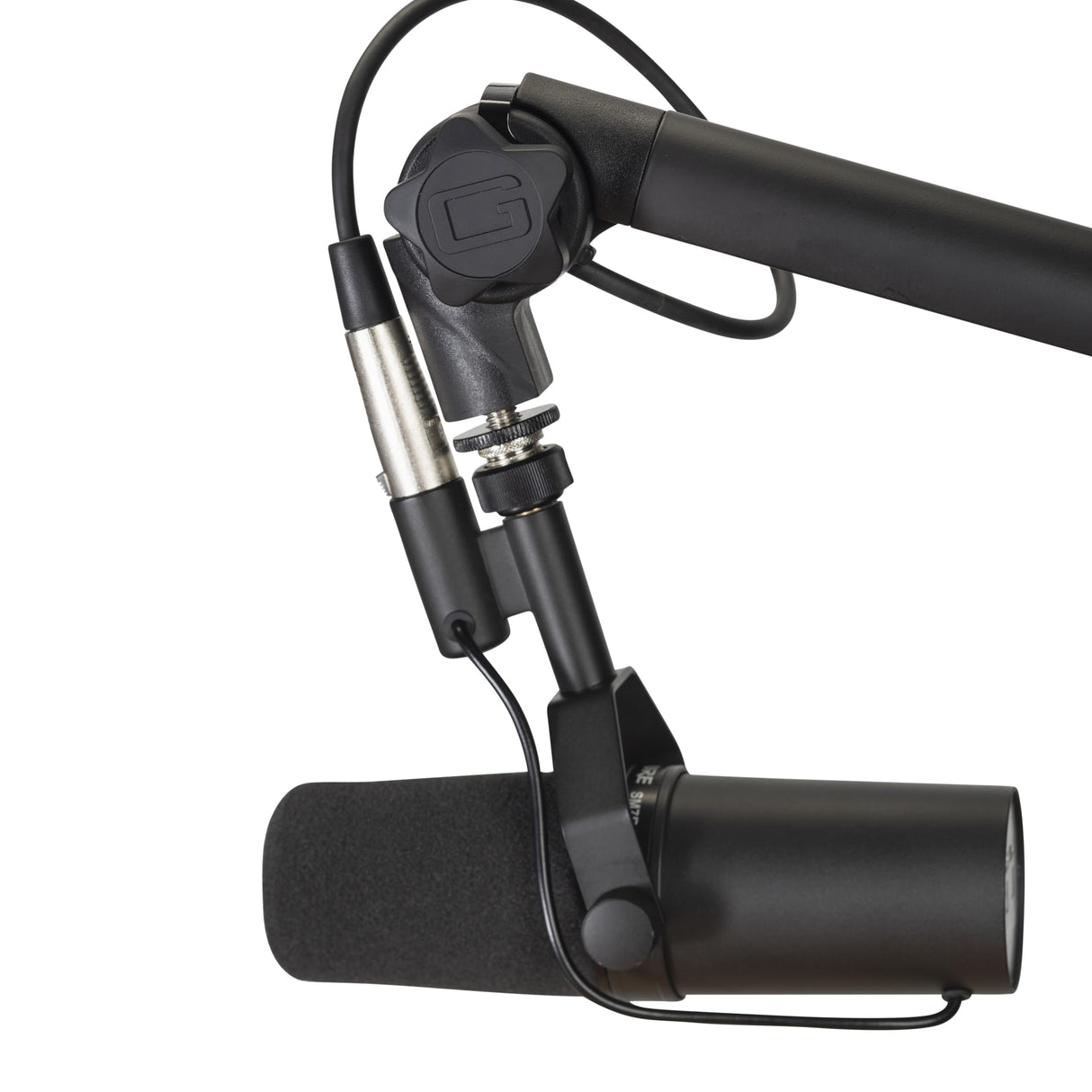 Gator Frameworks Soporte de micrófono Deluxe para podcasts y grabaciones, con cable XLR integrado (GFWBCBM3000)