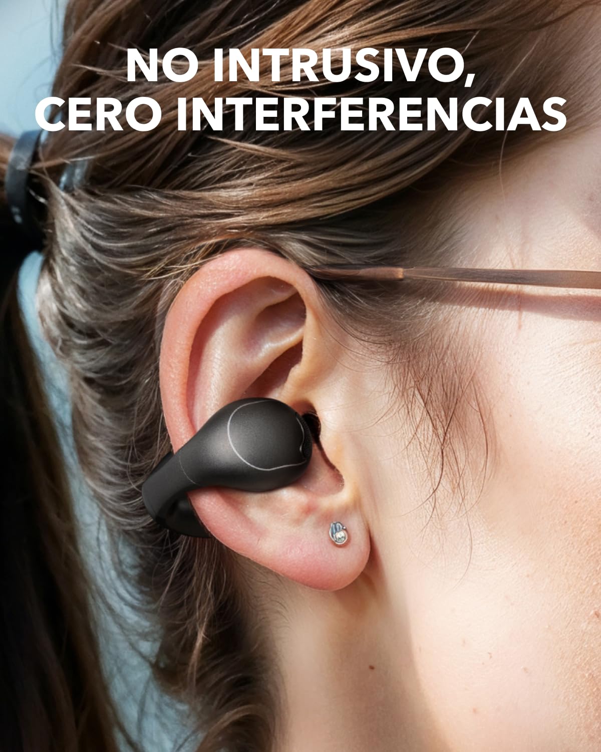 Soundcore C40i de Anker, Auriculares Open-Ear con Clip, Diseño de Juntas Flexible, Controles de Botón, Comodidad Ligera, Ajuste Estable con Almohadillas Acoplables, Transductores Expansivos