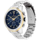 Tommy Hilfiger Reloj Analógico de Cuarzo Multifunción para Hombre con Correa de Acero Inoxidable Plateada - 1792059