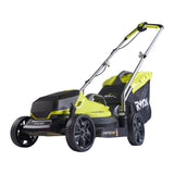 RYOBI - Cortacésped Eléctrico Inalámbrico a Batería 18V One+ Ø33cm - Recoge y Mulching - Gran Autonomía - Compacto y Fácil de Almacenar - Se Entrega con 1 Obturador - OLM1833B