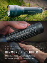 SUPRABEAM - Linterna de bolsillo Q7xrs - 2000 Lm + 2 baterías