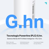 TP-Link Deco PX50 (2-Pack) - Sistema WiFi 6 AI Mesh+PLC, AX3000+G1500 Doble Banda 2.4 GHz/5 GHz, Cobertura hasta 400 m2,Conecta hasta 150 Dispositivos, 3X Puertos GigabIt por Unidad,MU-MIMO
