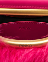 Pinko Square Mini Plumas, Bolsa Mujeres, N17q_Rosa-Dorado Antiguo