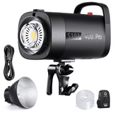 NEEWER S102-400W Pro Fash Luz Strobe con Disparador 2,4G, 400Ws GN62 5600K con 30W Lámpara de Modelar LED Reflector Montaje Bowens Modo S1/S2 Ventilador para Fotografía Productos,Compatible con QPRO