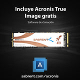 SABRENT SSD 4TB con disipador de calor, M.2 SSD 4TB, NVMe 4TB, PCIe 4.0 M.2 2280, Gen4, Velocidades internas de SSD de hasta 4900 MB/s, Rendimiento extremo, 5 años de garantía (SB-RKTQ4-HTSS-4TB)