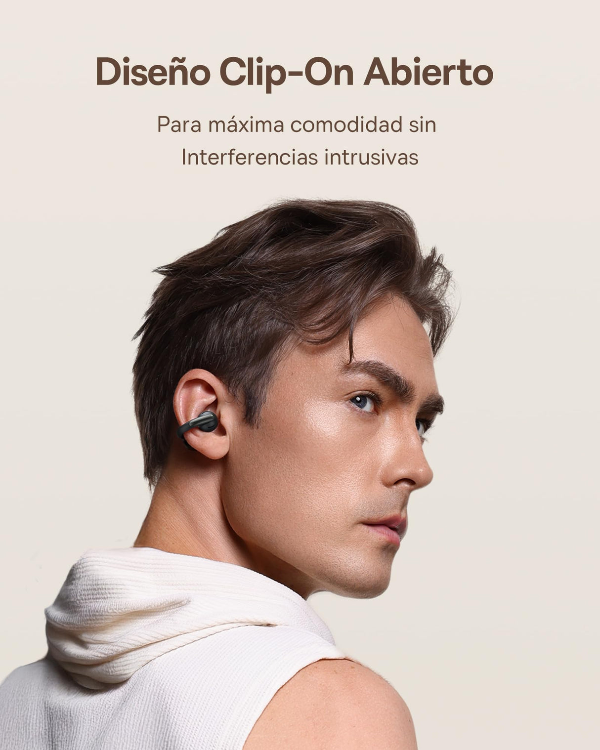 Baseus MC1 Auriculares Abiertos, Auriculares Bluetooth con Clip & 40H de Autonomía, Calidad de Sonido HiFi Bass Ai, Cómodos & Ligeros (5,2 g), Clip con Protección IP57 contra el Polvo & el Agua