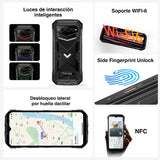 DOOGEE VMAX Plus Movil Irrompible 5G, 36GB RAM+512GB ROM, 22000mAh 33W, Cámara 200MP+Visión Nocturna, 6.58" FHD+120Hz, Dimensity 7050 Móvil Resistente Android 14 Smartphone IP68IP69K/NFC/WiFi6/Huella