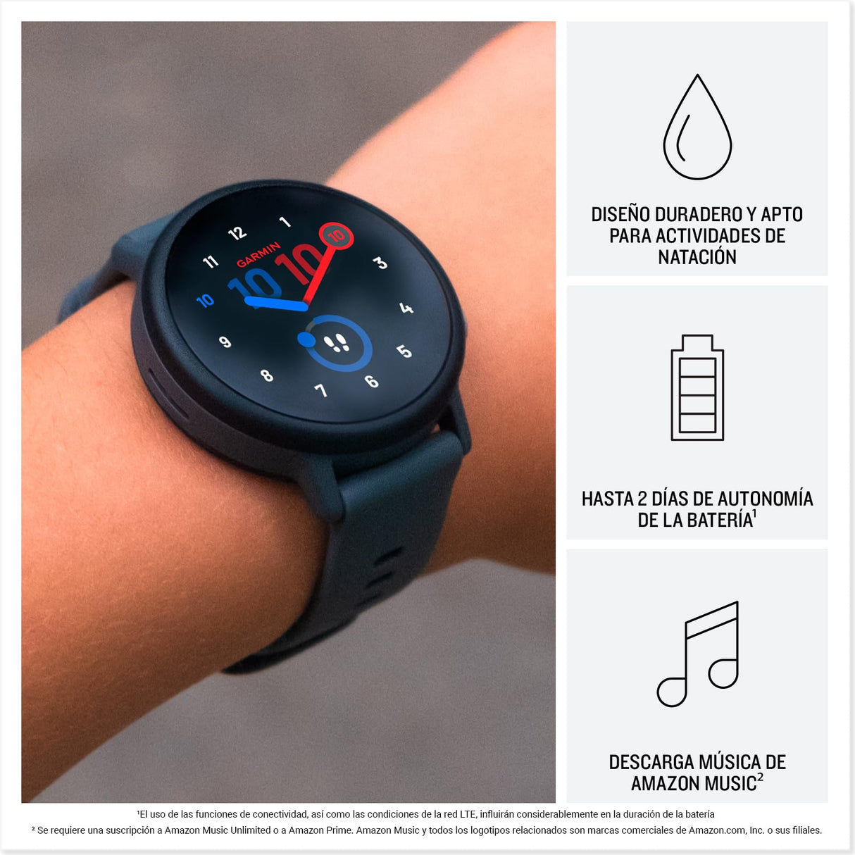 Garmin Bounce 2, Smartwatch y Monitor de Actividad física para niños, Apto para Nadar, Correa Ajustable, hasta 2 días de duración de la batería, Lila