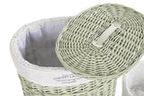CESTA ROPA SET 5 MIMBRE POLIESTER 51X37X56 VERDE