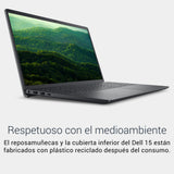 Dell 15 Ordenador Portátil DC15250 15.6" FHD 120Hz, Intel Core i3-1300U, 8GB RAM DDR4, 512GB SSD, Intel UHD, Windows 11 Home, Teclado retroiluminado QWERTY Español – Negro Carbón