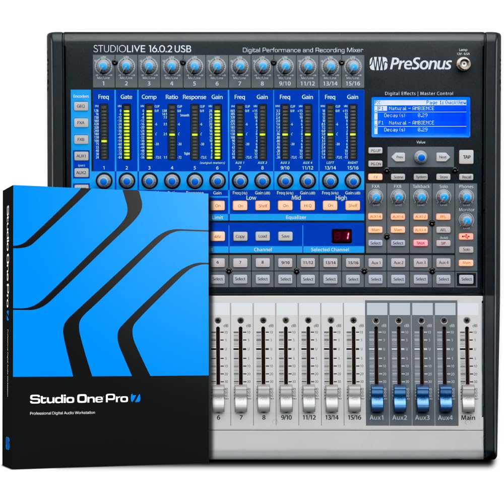 PreSonus StudioLive 16.0.2 USB, Mezclador Digital para Actuaciones y Grabación