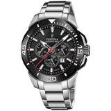 Festina Reloj Hombre F20641/D Chrono Bike Caja de Acero Inoxidable 316l Plateado Correa de Acero Inoxidable 316l Plateado