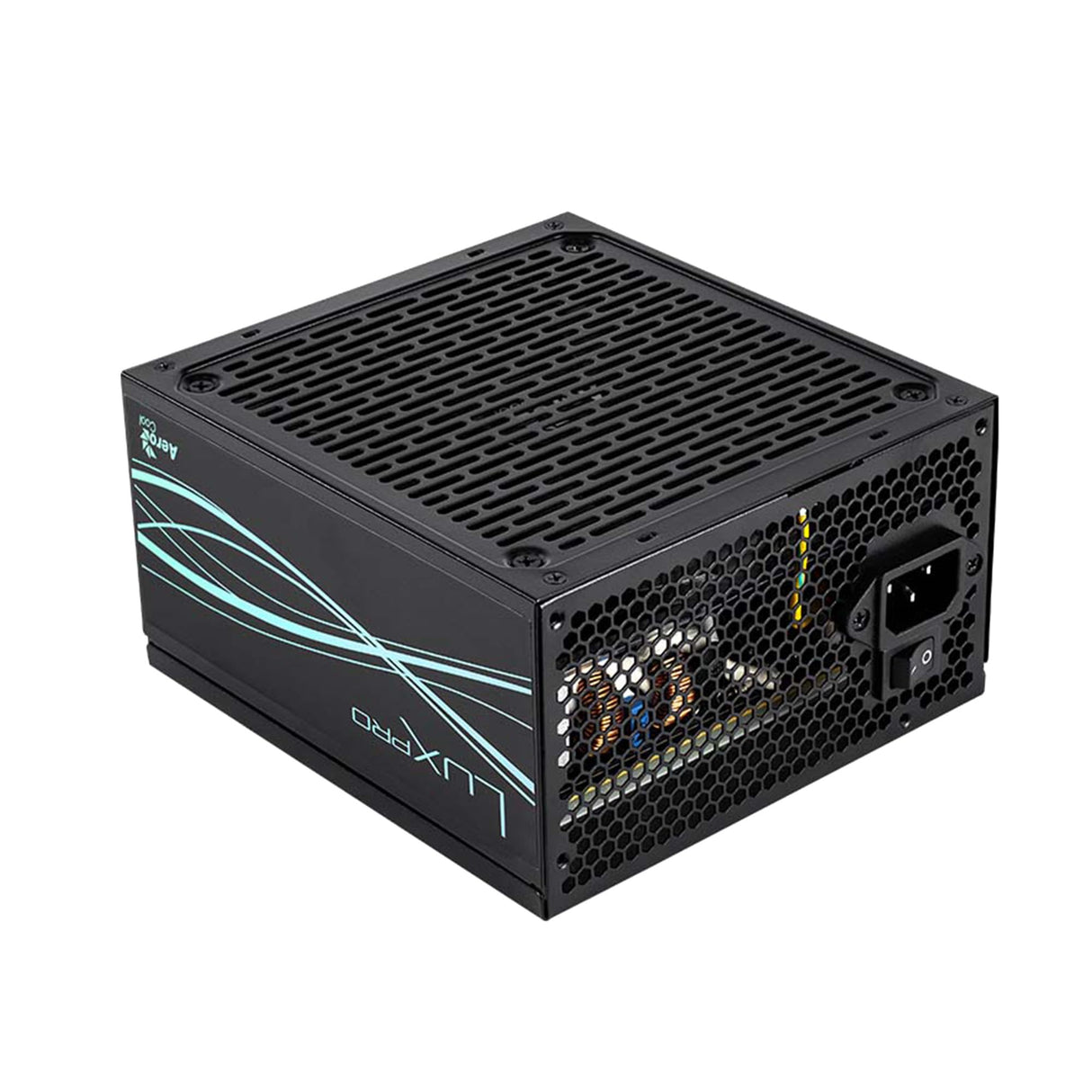 Aerocool LUXPRO1000, Fuente de Alimentación 1000W, Certificado 80Plus Gold, Eficiencia +90%, Condensadores Japoneses 105°C, Ventilador APFC 14cm FDB, ATX 3.0 y PCIe 5.0, 5 Años de Garantía, Negro