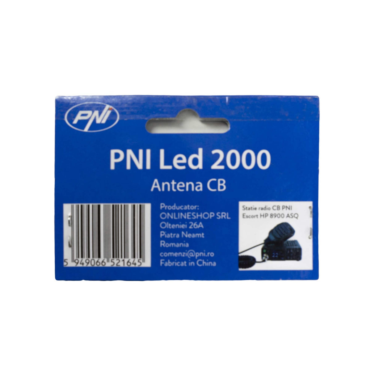 Antena CB led PNI 2000 Longitud 90 cm, 26-28 MHz, Compatible con Enchufe PL259, se Ilumina Durante la transmisión