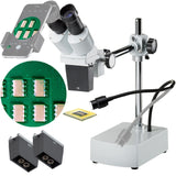 Bresser Biorit ICD-CS - Microscopio estéreo (5 x -20x, 3 Lentes Intercambiables, LED y Distancia de Trabajo de 230 mm)