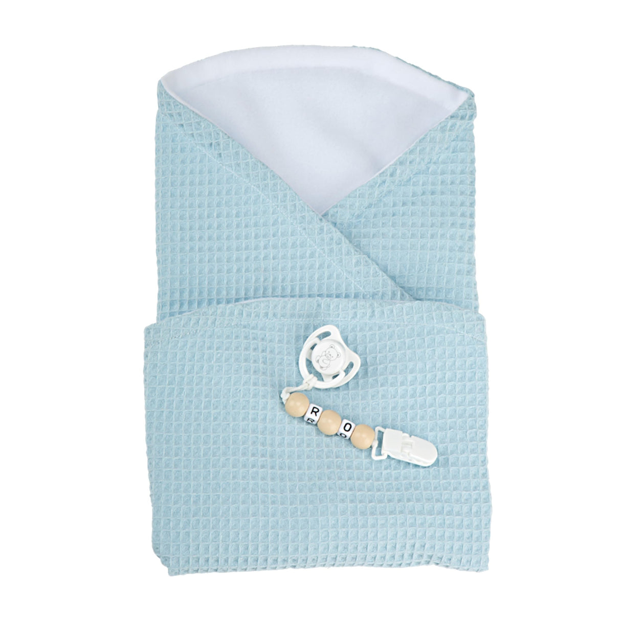 ARIAS - Muñeco Reborn Paulo de 40 cm, con ropita Azul a Rayas y Manta a Juego, bebé recién Nacido con Cuerpo de Vinyl, Accesorios Chupete y chupetero, Juguete para niños Desde +3 años (ARI98148)