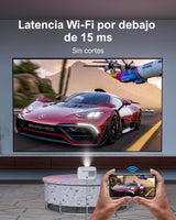 ULTIMEA Proyector Portátil Full HD 1080P, 300 Lúmenes ANSI, Smart Beamer con Enfoque Eléctrico y Baja Latencia, Compatible con iOS/Android Phone, TV Stick, Apollo P10