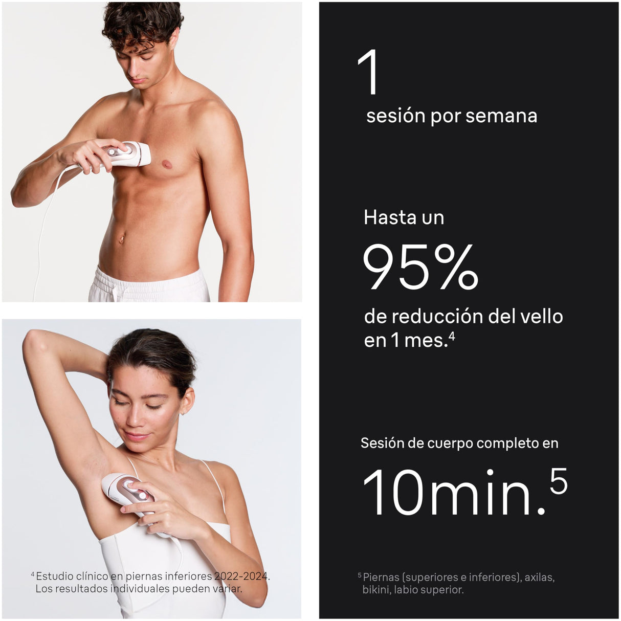Braun Luz Pulsada Skin i·expert Smart IPL, Eliminación Del Vello En Casa, Alternativa a Depilación Láser Con Inteligencia Artificial, Neceser, Maquinilla Venus, 4 Cabezales Para Cara y Cuerpo, PL7387