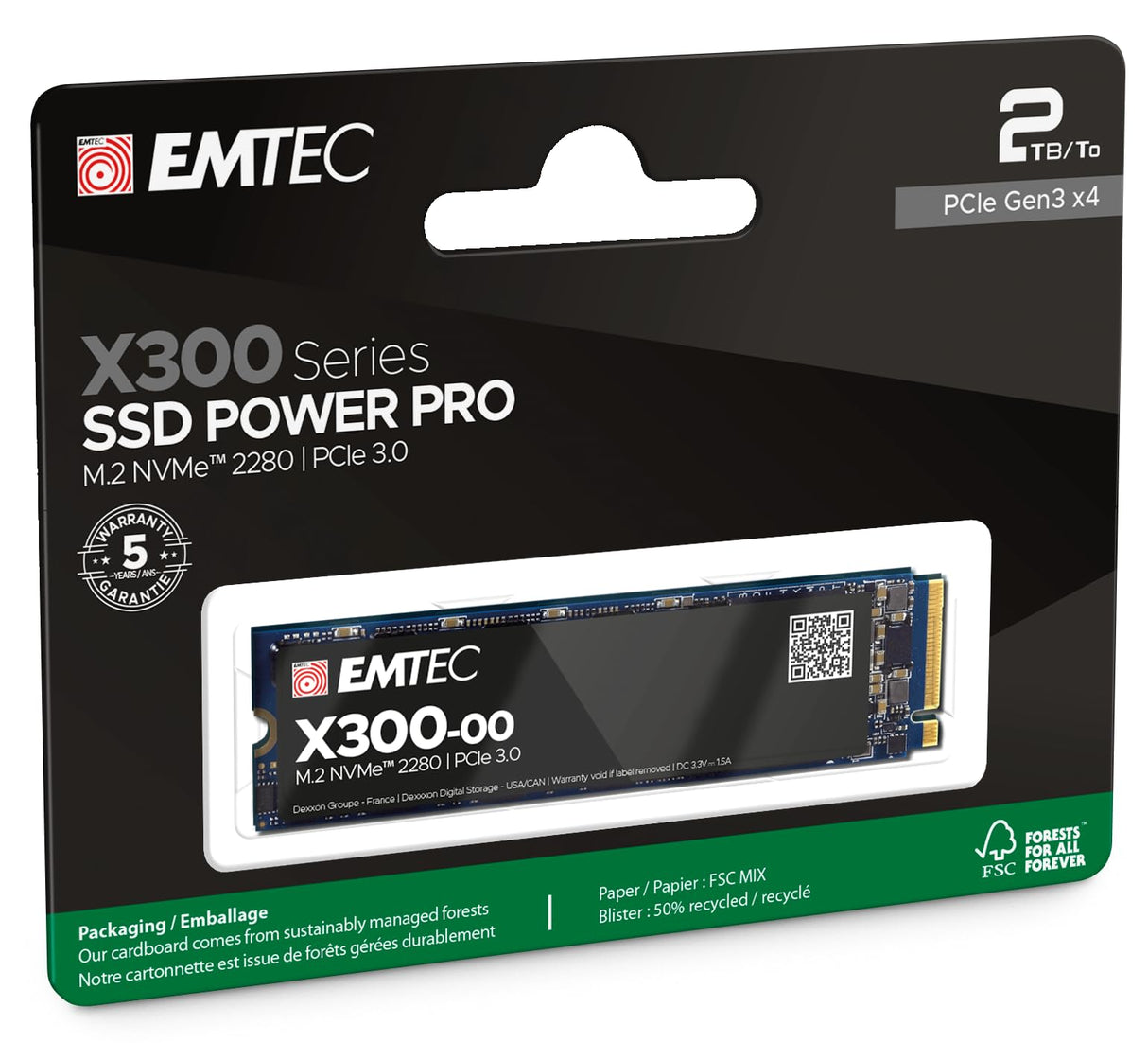 EMTEC SSD 2TB M.2 PCIE X300 NVME M2 22,80