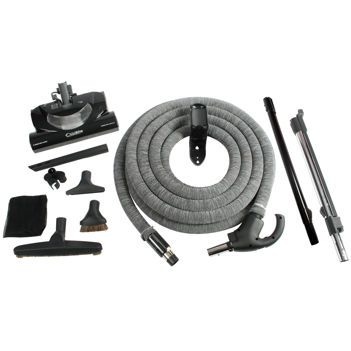 Cen-Tec Systems 92938 CT20DXQD - Kit de aspiradora central con manguera CC de 35 pies, color negro