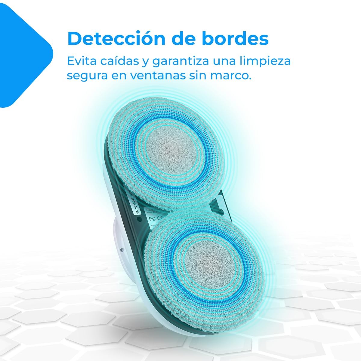 NK Robot Limpiacristales - Limpieza Inteligente, Detección de Bordes, Sistema Anticaídas y Diseño Multifuncional para Ventanas, Espejos y Azulejos