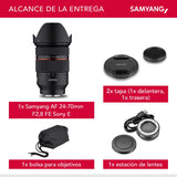SAMYANG AF 24-70 mm F2,8 FE con estación de Lente para Sony E – Enfoque automático de Formato Completo y Objetivo APS-C 24-70 mm Zoom F 2.8 para cámaras Sony Alpha A7 A9 A1 A7C A6000 Series