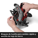 Einhell Professional Sierra circular de mano con batería TP-CS 18/165 Li BL-Solo Power X-Change (18 V, sin escobillas, Ø 165 mm, ajuste de ángulo de corte sin herramientas, sin batería)
