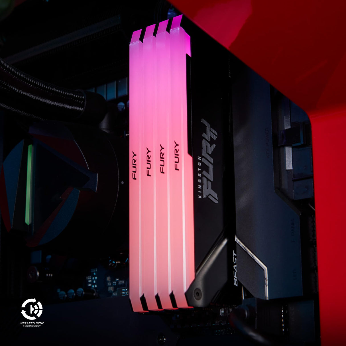 Kingston Fury Beast RGB 32GB 3200MT/s DDR4 CL16 DIMM PC Memoria para Ordenadores de sobremesa KF432C16BB2A/32
