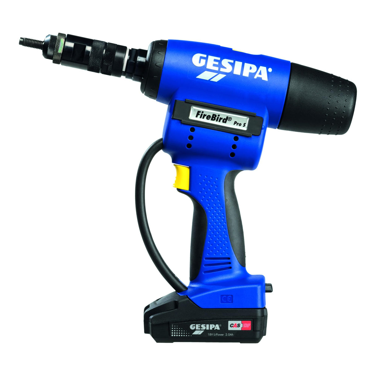 Gesipa FireBird Pro S Gold Edition CAS 1679677 - Remachadora sin batería (15.00 N, tuercas ciegas hasta M10 de aluminio, hasta acero M8 y hasta M6 de acero inoxidable)