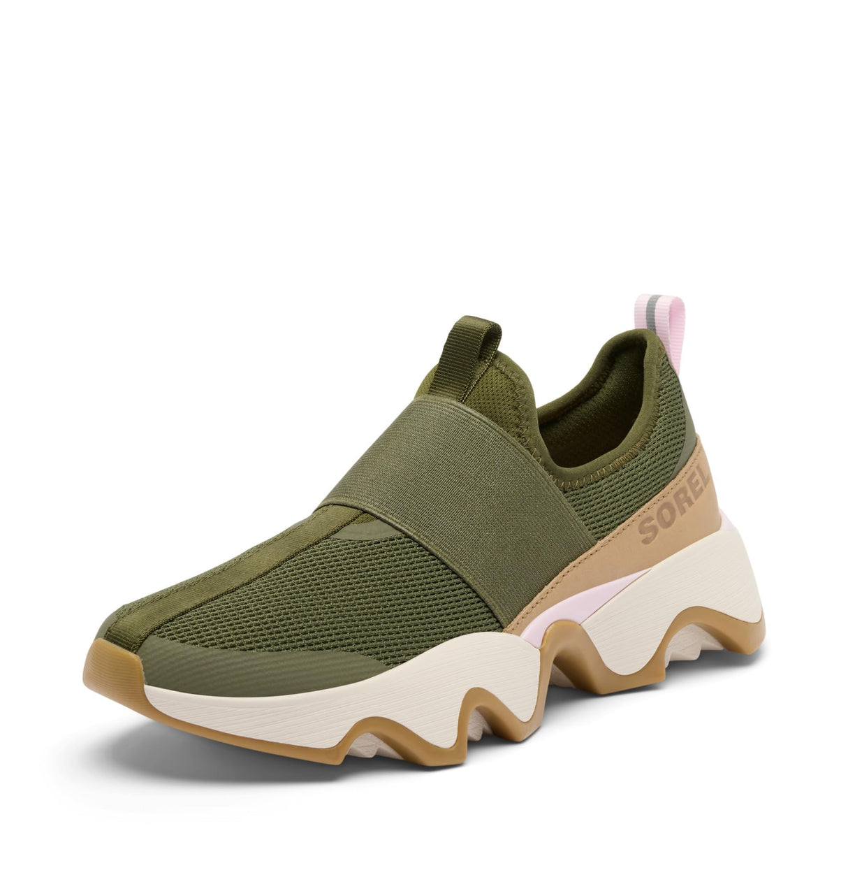 Sorel Kinetic Impact II Strap, Zapatillas de Invierno Mujer, Utility Green, Pink Dawn, 37.5 EU