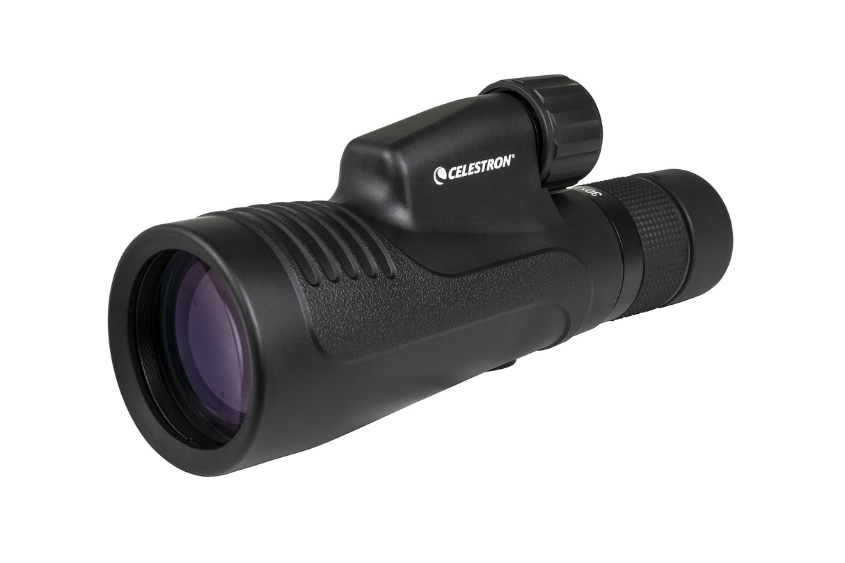 Celestron 72373 Outland X Monocular Resistente al gua 10-30x50 mm con trípode, paño Limpieza, Tapas oculares y Funda - Carcasa Resistente, Prisma BaK-4 y óptica con Revestimiento múltiple, Negro