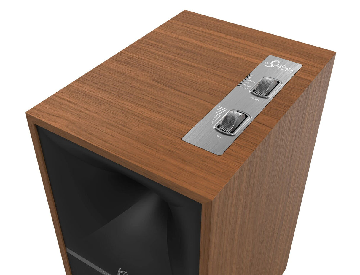 Klipsch, The Sevens, monitores alimentados, Walnut