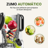 AMZCHEF Extractor de Zumos y Verduras Automático, 135MM Apertura y 1.8L Capacidad Licuadora para Verduras y Frutas Entera, 250W Licuadora Prensado en Frio Lento con Triple Filtro - Rojo
