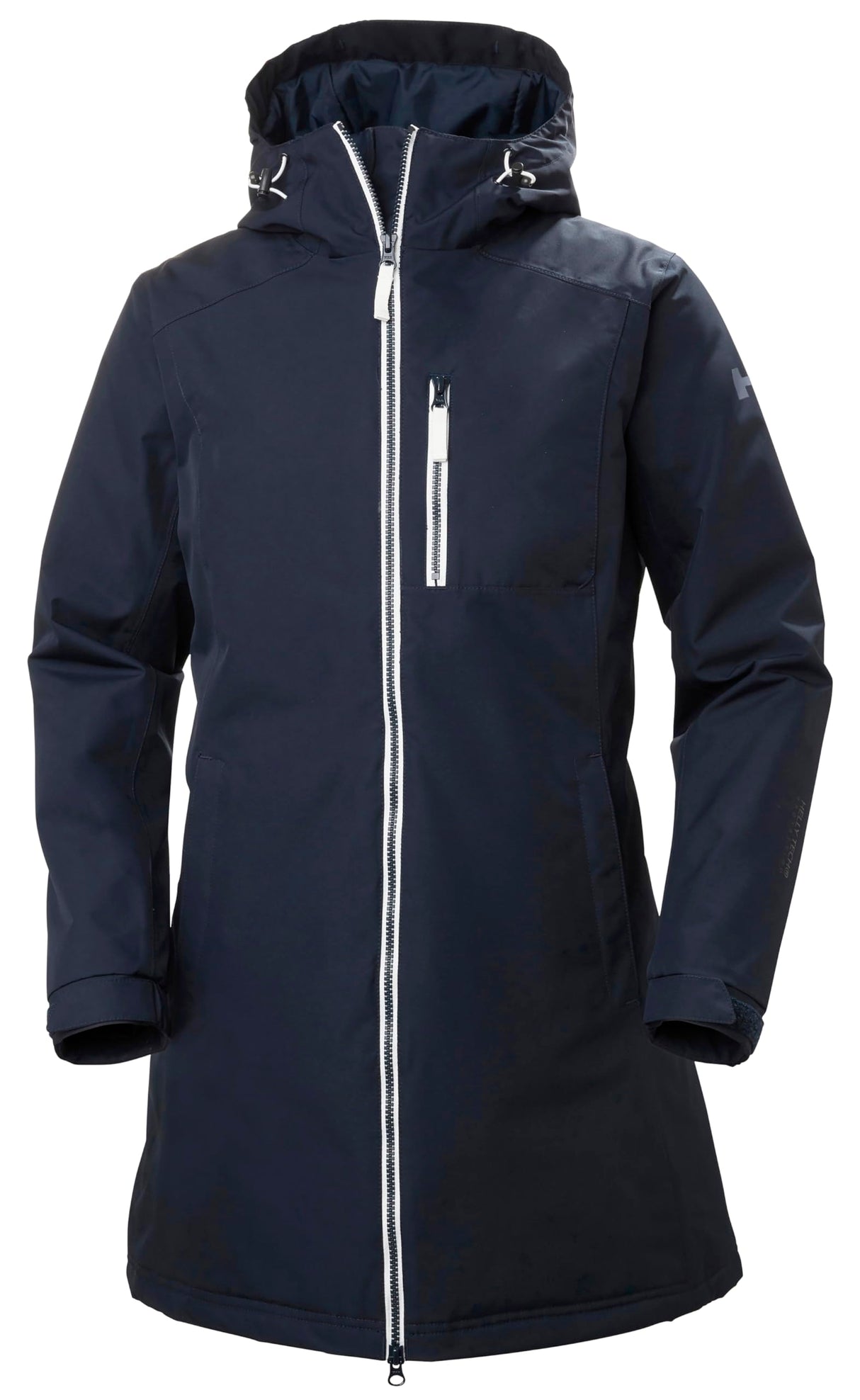 Helly Hansen Mujer Chubasquero Largo Belfast, S, Azul marino