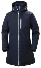 Helly Hansen Mujer Chubasquero Largo Belfast, S, Azul marino