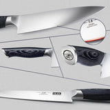 SHAN ZU Juegos de Cuchillos con Bloque, Juego de Bloque de Cuchillos, Juegos de Cuchillos de Cocina Japoneses de Súper Acero con Bloque Extraíble y Mango Ergonómico K133, Serie Genbu de Tortuga Negra