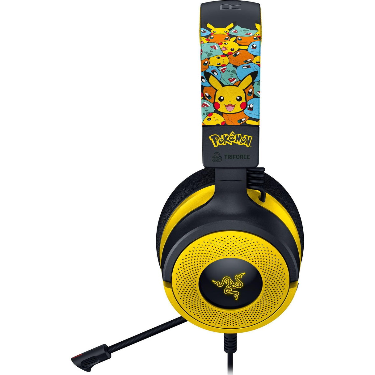 Razer Kraken V4 X Pokémon Edition - Auriculares USB con Cable para Juegos de PC - Controladores 40mm - micrófono cardioide retráctil - Sonido Envolvente - RGB - para PC y Consola | Pokémon Kanto