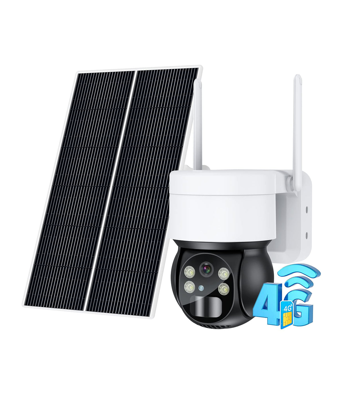 Ankway 4G/3G LTE Camara Vigilancia Exterior Bateria Solar, 2K Camara Video Vigilancia Sin Cable con Painel Solar, Visión Nocturna Colorida, Detección De Movimiento, Conversación Bidireccional, IP66