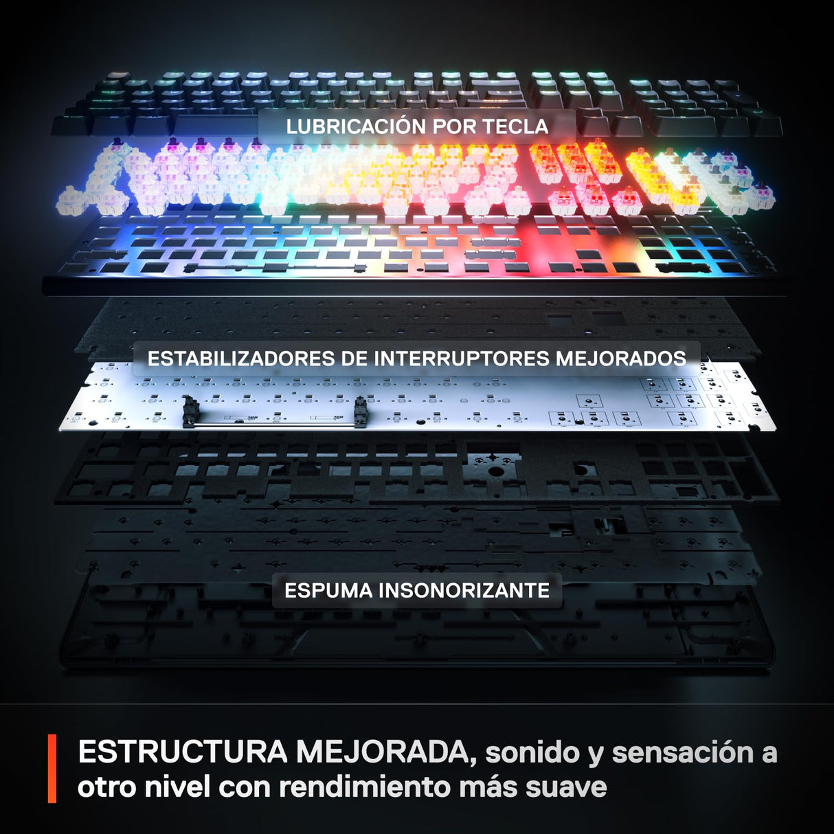 Steelseries Apex Pro Gen 3 Teclado Mecanico Gaming - HyperMagnetic Interruptores OmniPoint 3.0 - Accionamiento Ajustable - Rapid Trigger + Rapid Tap - Preajustes - Modo protección - USB-C - US QWERTY