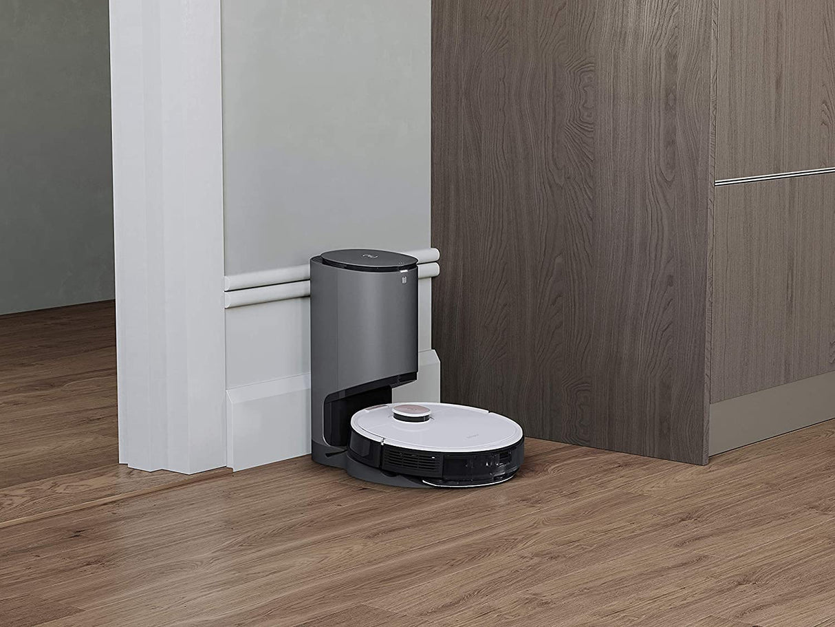 ECOVACS Estación de aspiración automática, 30 días manos libres, para el vaciado automático de los robots aspiradores de la familia DEEBOT N8, T8 y T9 (excl. T9 AIVI) - incl. 2 bolsas para el polvo