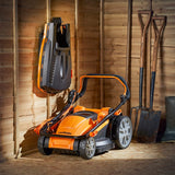 LawnMaster MEB1840M Cortacésped Eléctrico1800W 40cm, Altura de Corte 6 Niveles 20-70 mm, Bolsa de Recogida de 42L