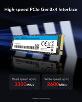 Lexar NM610PRO 2TB SSD, SSD Interno M.2 2280 PCIe Gen3x4 NVMe 1.4, hasta 3300 MB/s de Lectura, Unidades SSD internas con Flash NAND 3D para portátiles, computadoras de Escritorio y PC