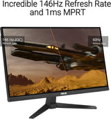 ASUS TUF Gaming VG279QE5A Monitor Gaming de 27", Full HD (1920 x 1080), overclocking a 146 Hz, IPS, ELMB Sync, MPRT de 1 ms, Altavoces estéreo, Variable Overdrive, DisplayWidget Center
