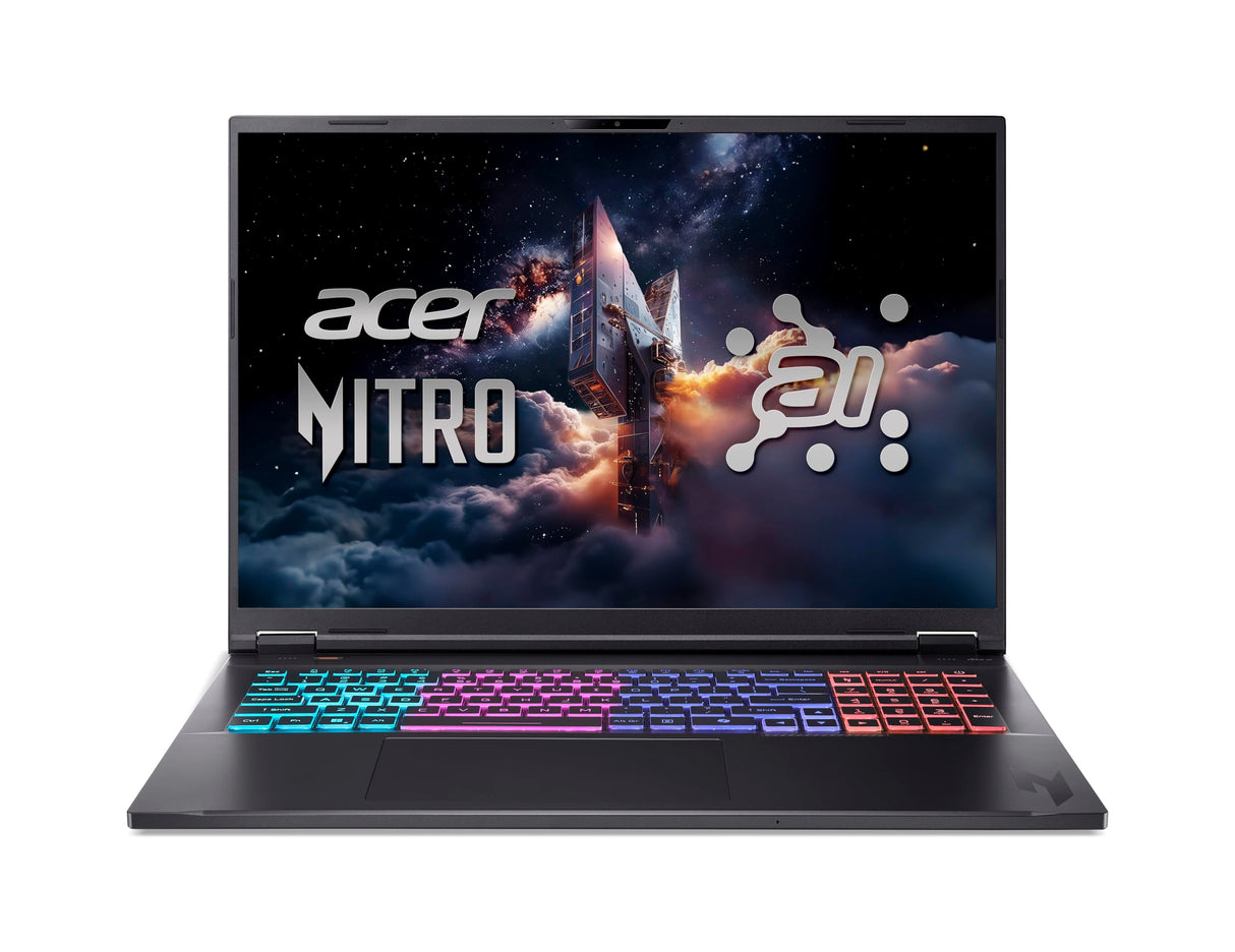 Acer Nitro 18 AI (AN18-61-R1WB) Gaming Laptop de 18" Pantalla WQXGA IPS 165Hz, AMD Ryzen Al 7 350, 16 GB RAM, SSD de 1 TB, NVIDIA GeForce RTX 5070, Windows 11, Teclado QWERTZ, Negro