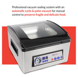 SousVideTools [SVT-03100] iVide Selladora al vacío con cámara, sistema de sellado al vacío y conservación de alimentos, adecuado para alimentos secos y húmedos, compartimento de sellado de 300 mm
