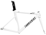 FabricBike Aero - Cuadro para Bicicleta Fixie, Fixed Gear, Single Speed, Cuadro de Aluminio y Horquilla de Carbono, 5 Colores, 3 Tallas, 2,145g (Talla M) (Glossy White & Black, M-54cm)