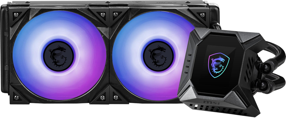 MSI MPG CORELIQUID K240 V2 AIO Refrigeración Líquida CPU - Bomba LCD Ventilador 60mm, 2 Ventiladores ARGB 120mm, Tubos Anti-Evaporación, Refrigeración GI & Software Mystic Light - Admite AMD e Intel